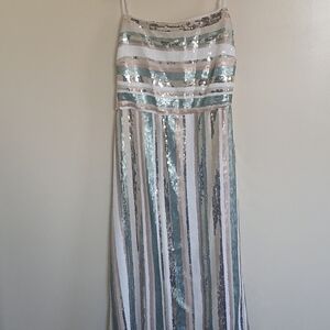ELOQUII Sequin Stripe Midi Dress Size 24 | Sold Out /Never Worn